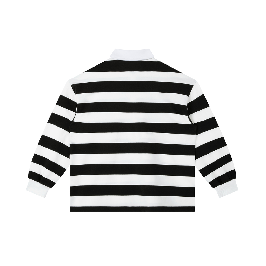ViorAry Color Block Stripe Polo Shirt