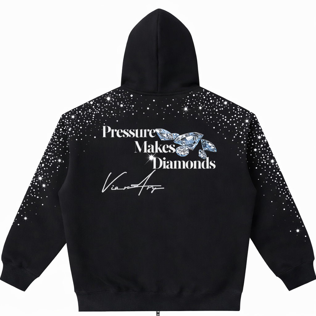 Pressure Makes Diamonds Rhinestone Hoodie