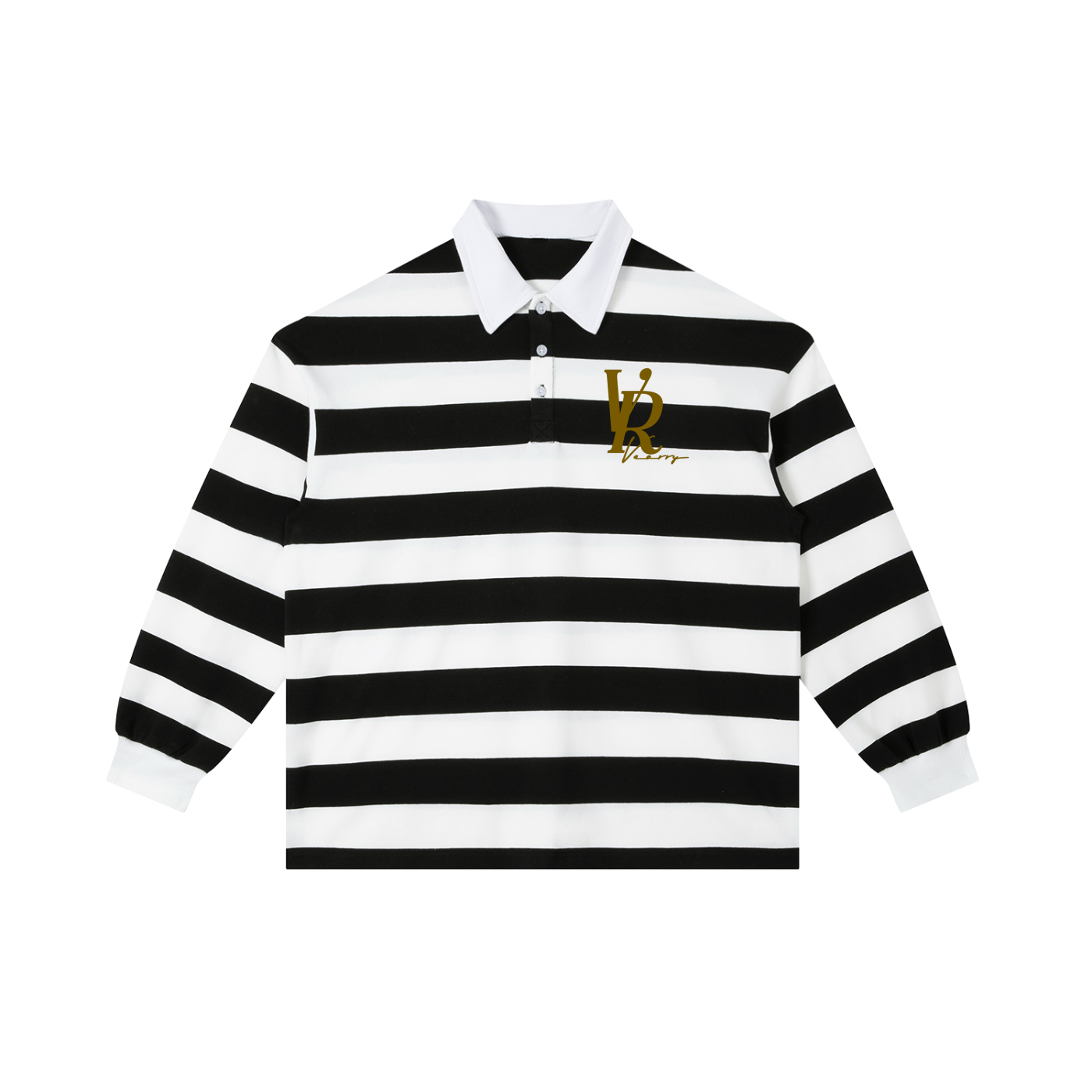ViorAry Color Block Stripe Polo Shirt